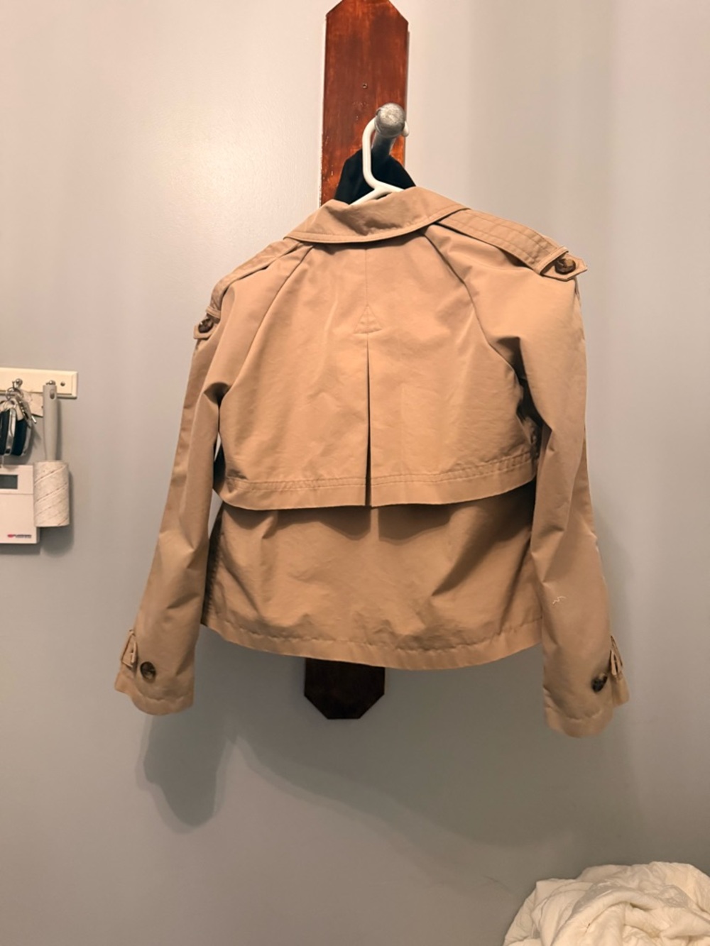 Banana Republic Tan Cropped Trench Coat XS - Picture 9 of 9